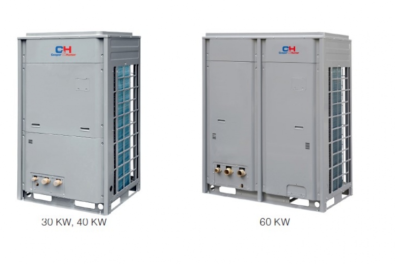 Industrial heat pump for heating and HWS system 